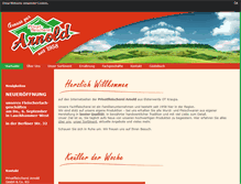 Tablet Screenshot of privatfleischerei-arnold.de